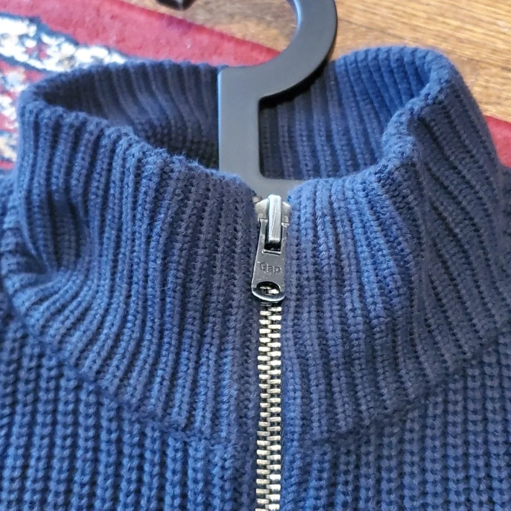 GAP Mockneck Sweater Jacket 100% Cotton - Picture 10 of 16